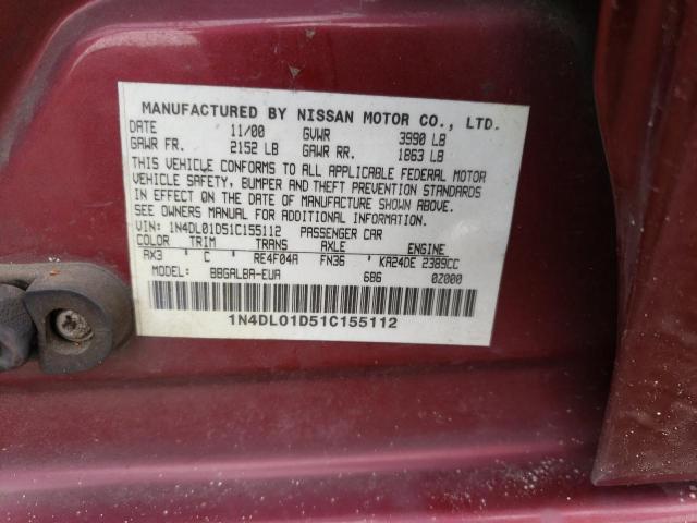 Photo 11 VIN: 1N4DL01D51C155112 - NISSAN ALTIMA 