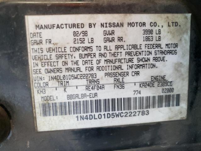 Photo 9 VIN: 1N4DL01D5WC222783 - NISSAN ALTIMA XE 