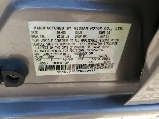 Photo 11 VIN: 1N4DL01D5YC230417 - NISSAN ALTIMA 