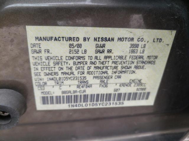 Photo 9 VIN: 1N4DL01D5YC231535 - NISSAN ALTIMA XE 