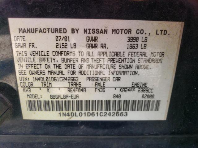 Photo 11 VIN: 1N4DL01D61C242663 - NISSAN ALTIMA XE 