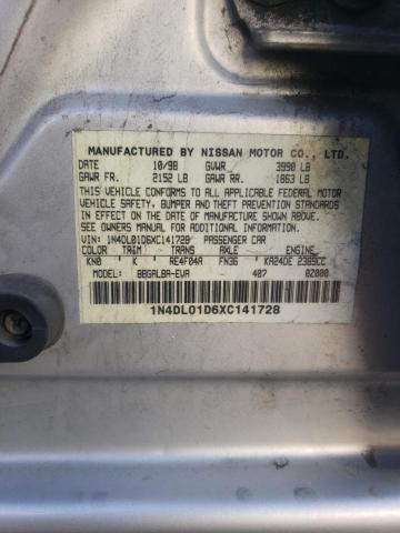 Photo 12 VIN: 1N4DL01D6XC141728 - NISSAN ALTIMA 