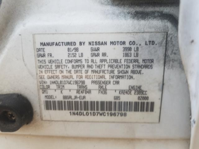 Photo 9 VIN: 1N4DL01D7WC196798 - NISSAN ALTIMA XE 