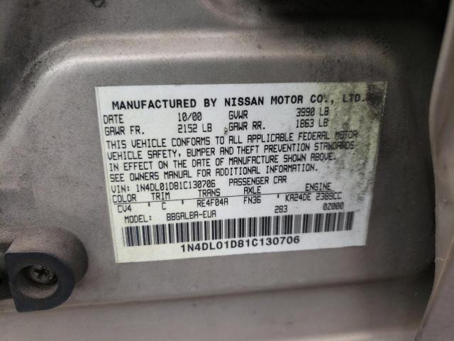 Photo 9 VIN: 1N4DL01D81C130706 - NISSAN ALTIMA XE 