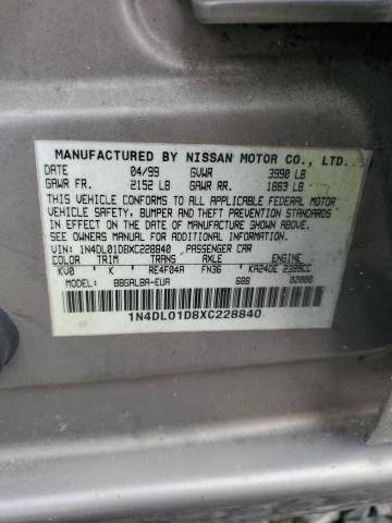 Photo 11 VIN: 1N4DL01D8XC228840 - NISSAN ALTIMA 