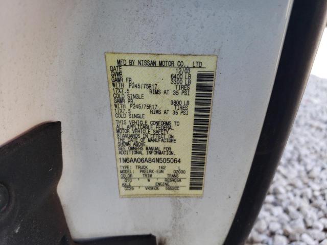 Photo 11 VIN: 1N6AA06A84N505064 - NISSAN TITAN XE 