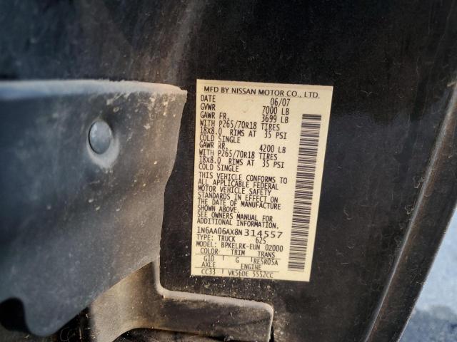 Photo 11 VIN: 1N6AA06AX8N314557 - NISSAN TITAN XE 