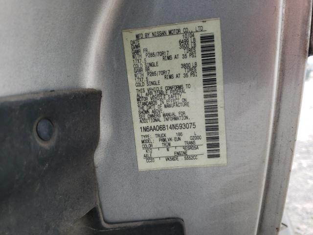 Photo 11 VIN: 1N6AA06B14N593075 - NISSAN TITAN XE 