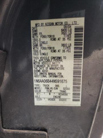 Photo 11 VIN: 1N6AA06B44N591675 - NISSAN TITAN 