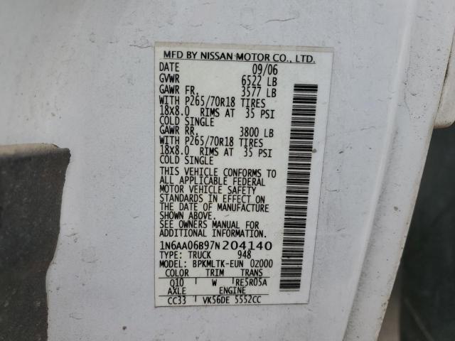 Photo 11 VIN: 1N6AA06B97N204140 - NISSAN TITAN 