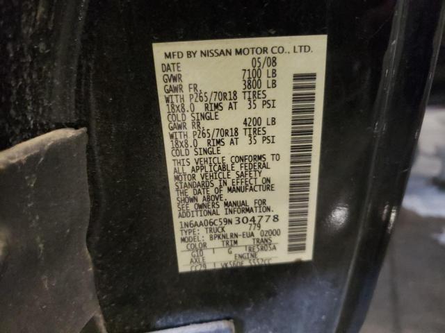 Photo 11 VIN: 1N6AA06C59N304778 - NISSAN TITAN 