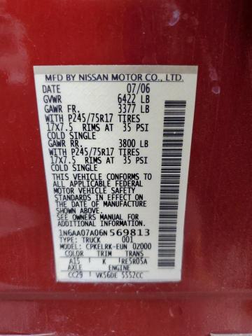 Photo 11 VIN: 1N6AA07A06N569813 - NISSAN TITAN XE 