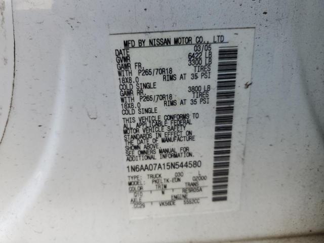 Photo 11 VIN: 1N6AA07A15N544580 - NISSAN TITAN 