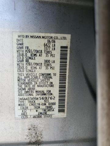 Photo 11 VIN: 1N6AA07A96N569762 - NISSAN TITAN 