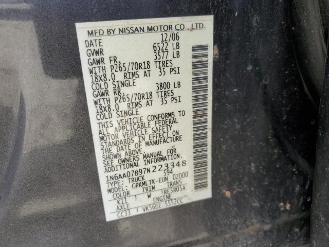 Photo 12 VIN: 1N6AA07B97N223348 - NISSAN TITAN 