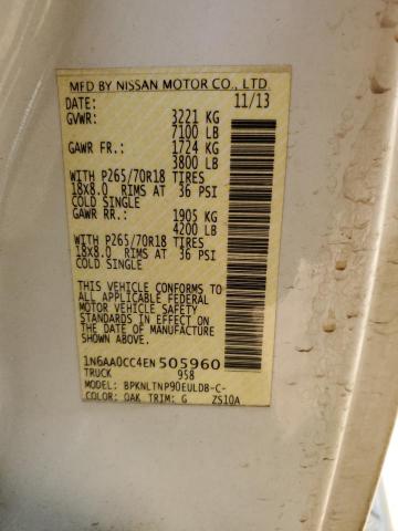 Photo 11 VIN: 1N6AA0CC4EN505960 - NISSAN TITAN 