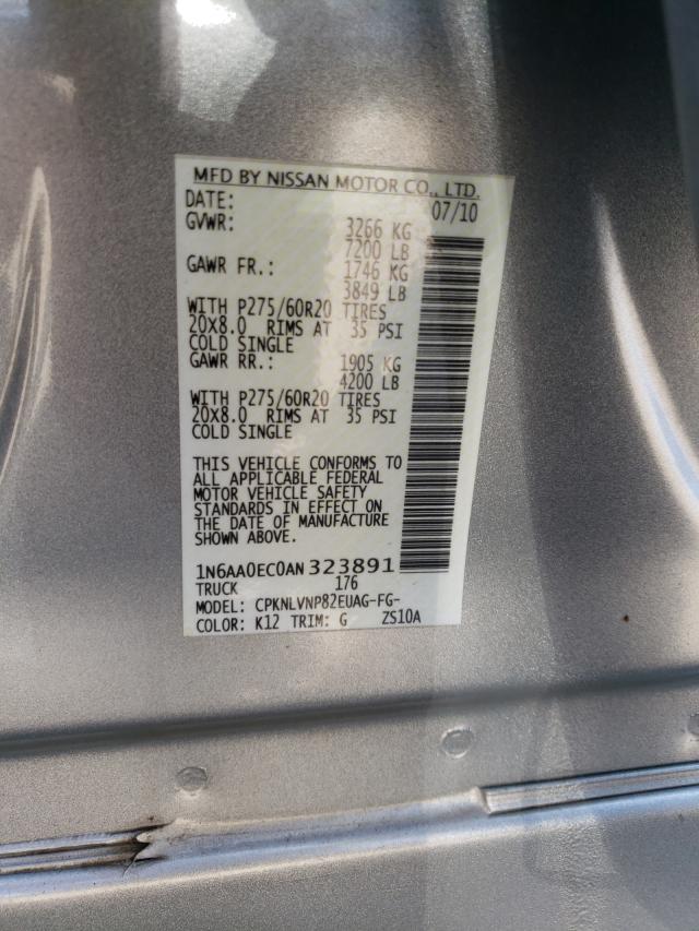 Photo 9 VIN: 1N6AA0EC0AN323891 - NISSAN TITAN XE 