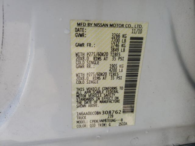 Photo 9 VIN: 1N6AA0EC0BN308762 - NISSAN TITAN S 