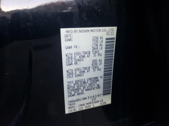 Photo 9 VIN: 1N6AA0EC3BN314197 - NISSAN TITAN S 