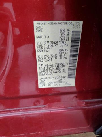 Photo 11 VIN: 1N6AA0EC4FN507691 - NISSAN TITAN S 