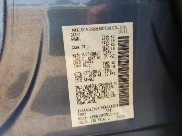 Photo 9 VIN: 1N6AA0EC8CN304069 - NISSAN TITAN S 