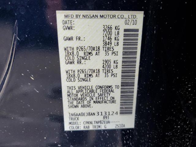 Photo 11 VIN: 1N6AA0EJ8AN313124 - NISSAN TITAN XE 