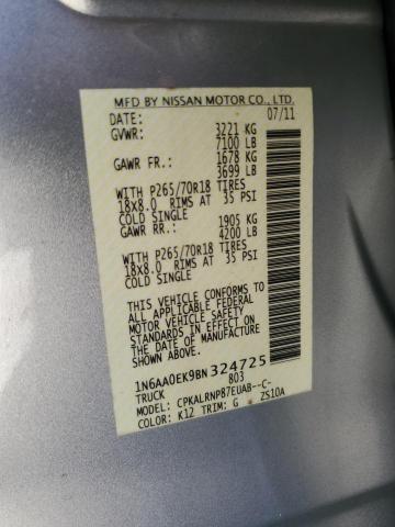 Photo 11 VIN: 1N6AA0EK9BN324725 - NISSAN TITAN 