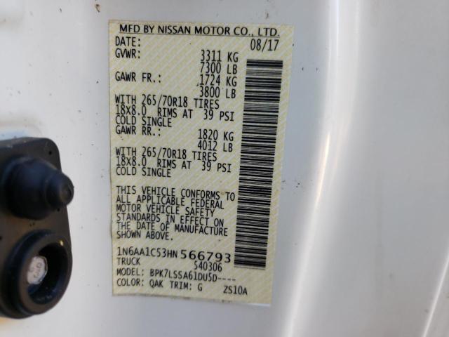 Photo 9 VIN: 1N6AA1C53HN566793 - NISSAN TITAN SV 