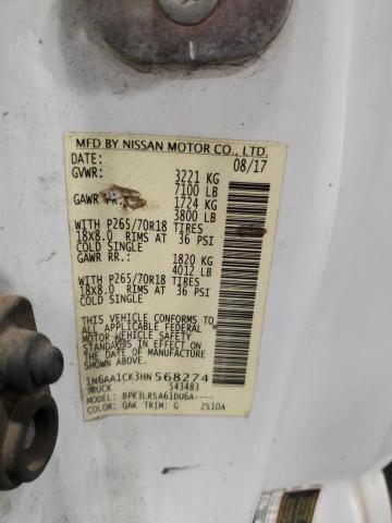 Photo 12 VIN: 1N6AA1CK3HN568274 - NISSAN TITAN S 