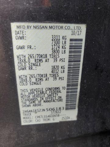 Photo 11 VIN: 1N6AA1E52JN506183 - NISSAN TITAN 