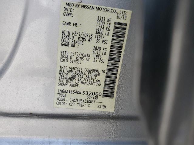 Photo 11 VIN: 1N6AA1E54KN532060 - NISSAN TITAN 