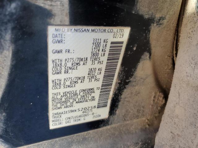 Photo 12 VIN: 1N6AA1E59KN520258 - NISSAN TITAN 