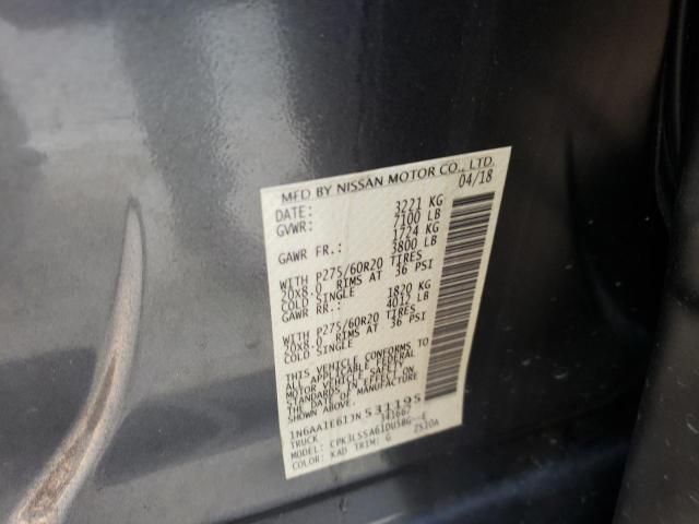 Photo 11 VIN: 1N6AA1E61JN531195 - NISSAN TITAN SV 