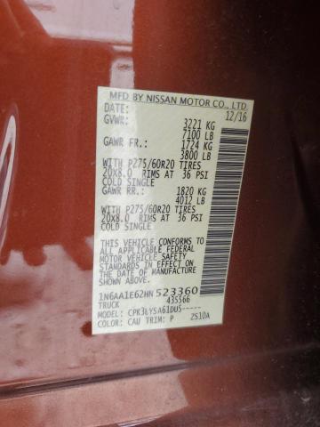 Photo 11 VIN: 1N6AA1E62HN523360 - NISSAN TITAN 