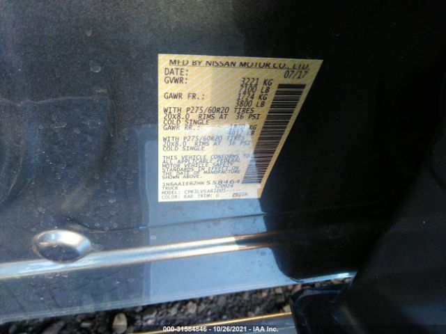 Photo 8 VIN: 1N6AA1E62HN558464 - NISSAN TITAN 