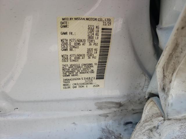 Photo 9 VIN: 1N6AA1E62KN534821 - NISSAN TITAN PLAT 