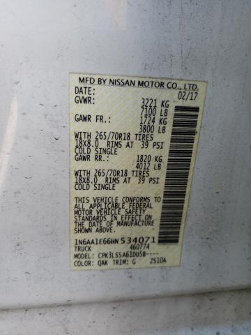 Photo 11 VIN: 1N6AA1E66HN534071 - NISSAN TITAN SV 