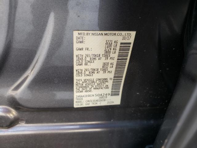 Photo 12 VIN: 1N6AA1E66JN504249 - NISSAN TITAN SV 