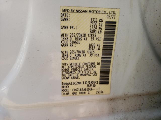 Photo 11 VIN: 1N6AA1EC2NN103891 - NISSAN TITAN 