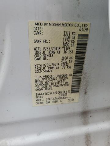 Photo 11 VIN: 1N6AA1EC5LN508933 - NISSAN TITAN S 