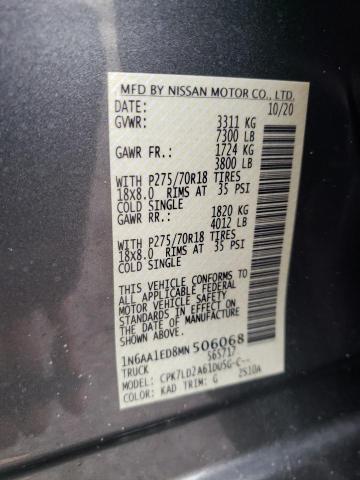 Photo 9 VIN: 1N6AA1ED8MN506068 - NISSAN TITAN SV 