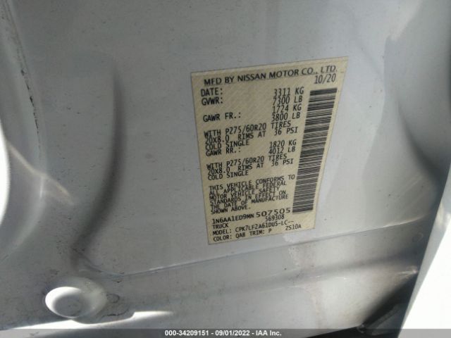 Photo 8 VIN: 1N6AA1ED9MN507505 - NISSAN TITAN 