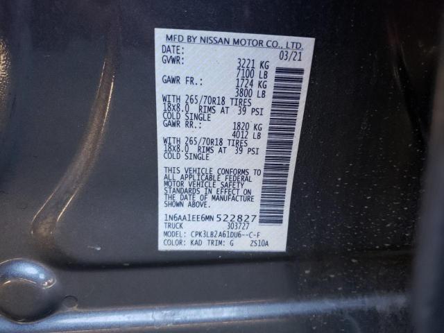 Photo 12 VIN: 1N6AA1EE6MN522827 - NISSAN TITAN S 