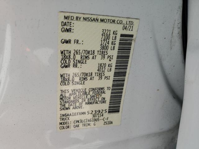 Photo 11 VIN: 1N6AA1EFXMN523925 - NISSAN TITAN 