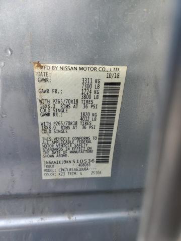 Photo 11 VIN: 1N6AA1EJ9KN510536 - NISSAN TITAN 