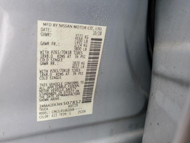 Photo 11 VIN: 1N6AA1EK3KN507852 - NISSAN TITAN S 