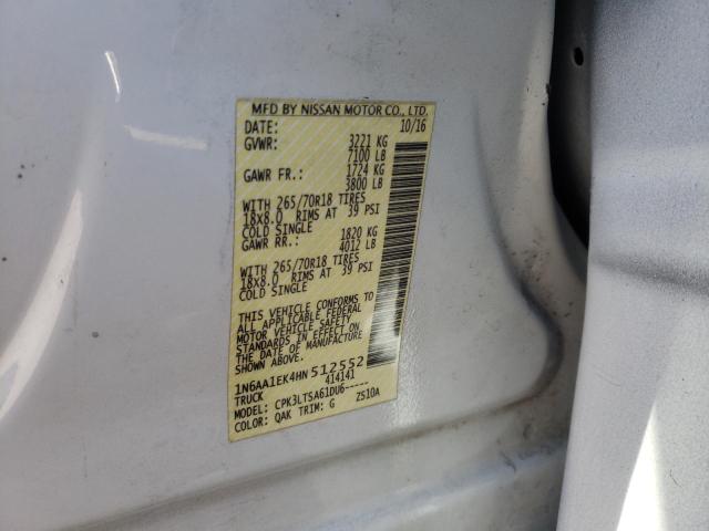 Photo 11 VIN: 1N6AA1EK4HN512552 - NISSAN TITAN 