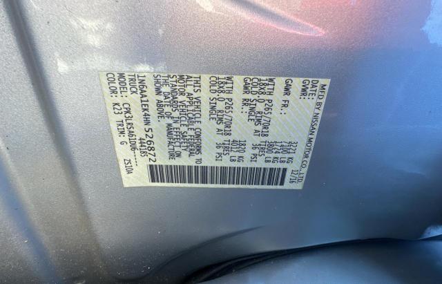 Photo 9 VIN: 1N6AA1EK4HN526872 - NISSAN TITAN S 