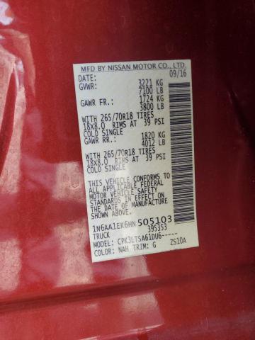 Photo 11 VIN: 1N6AA1EK6HN505103 - NISSAN TITAN S 