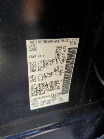 Photo 11 VIN: 1N6AA1F3XHN511199 - NISSAN TITAN XD S 